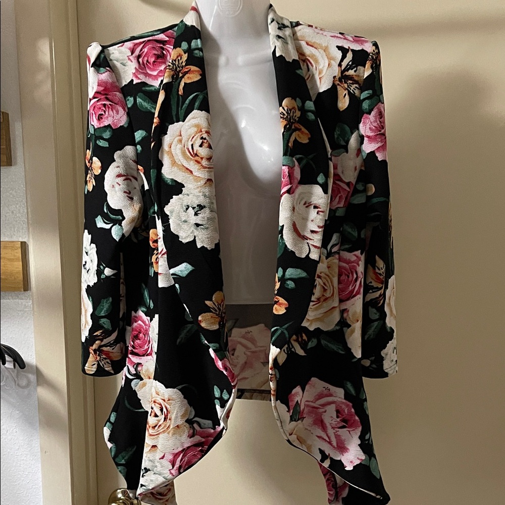 Doublju Floral Patterned Blazer